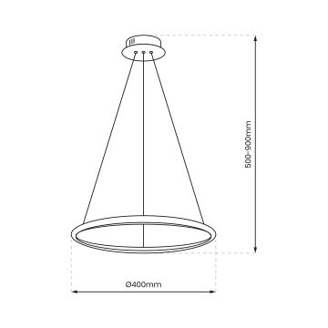 Lámpara de araña LED en ristra ROTONDA LED/27W/230V cromo brillante