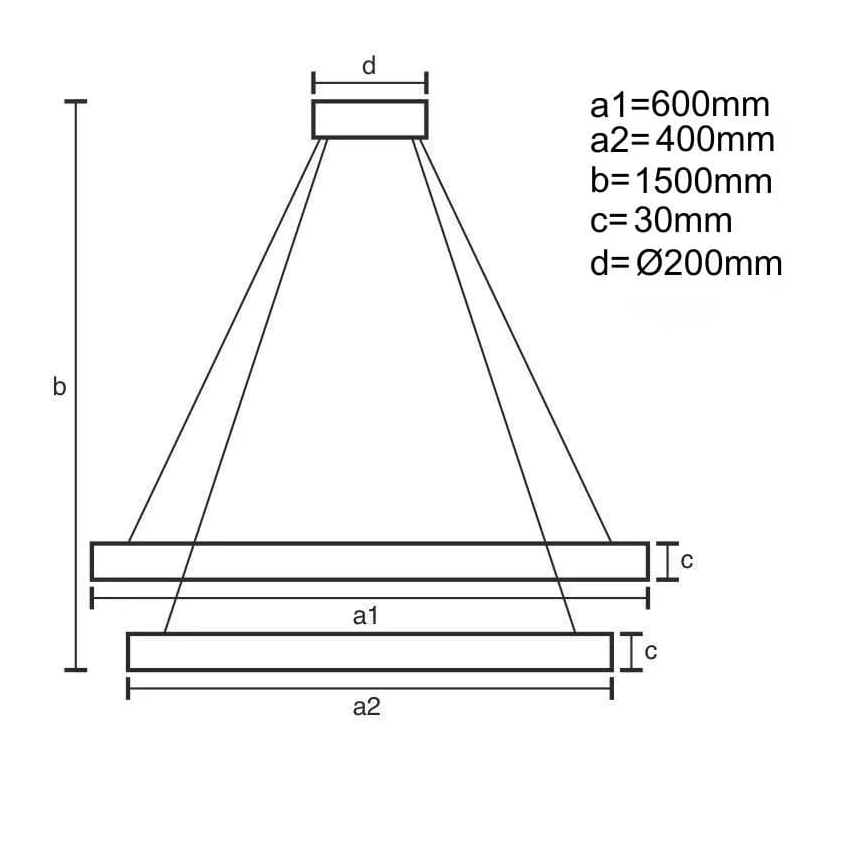 Lámpara de araña LED regulable en cadena LED/130W/230V 3000-6500K + mando a distancia