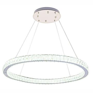 Lámpara de araña de cristal LED regulable en una cadena LED/100W/230V 3000-6500K plata + control remoto