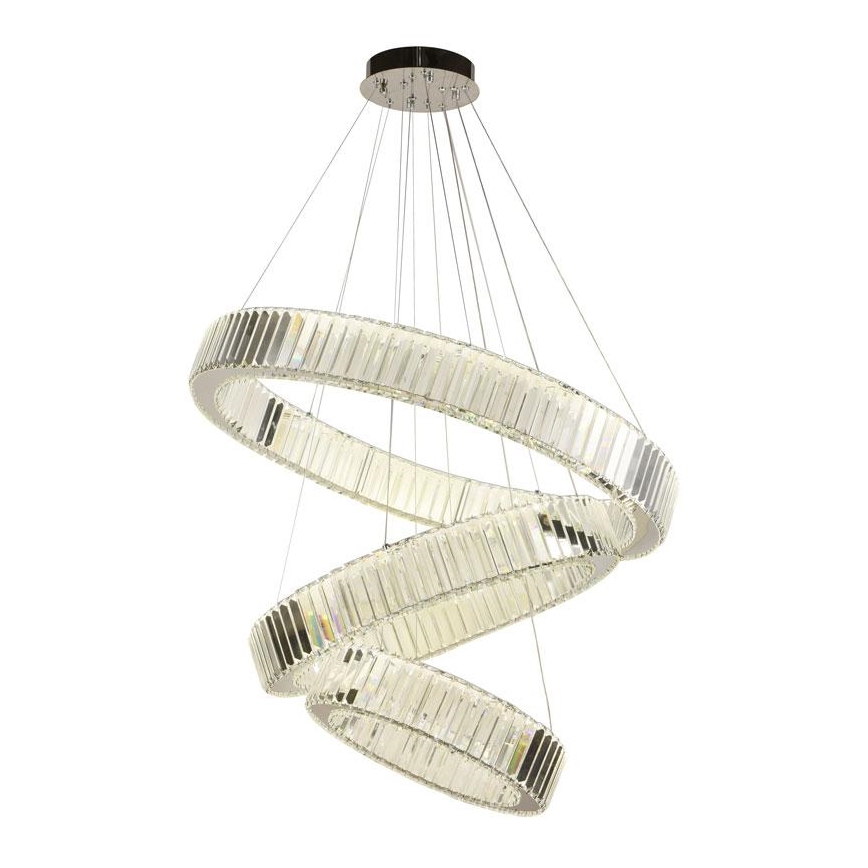 Lámpara de araña de cristal LED regulable en una cadena LED/115W/230V 3000-6500K cromo + control remoto