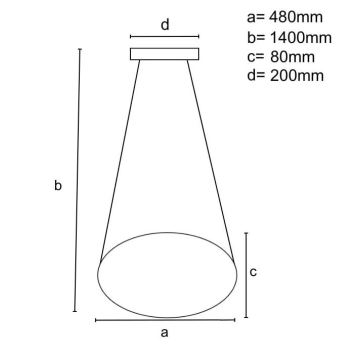 Lámpara de araña LED regulable LED/40W/230V 3000-6500K negro + control remoto