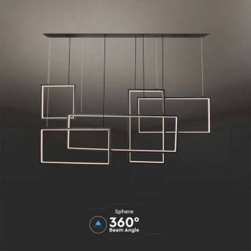 Lámpara de araña LED regulable LED/45W/230V 3000K negro