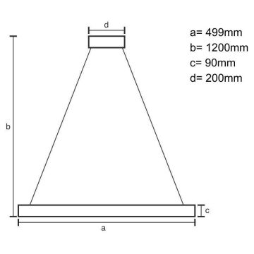 Lámpara de araña LED regulable LED/80W/230V 3000-6500K negro + control remoto