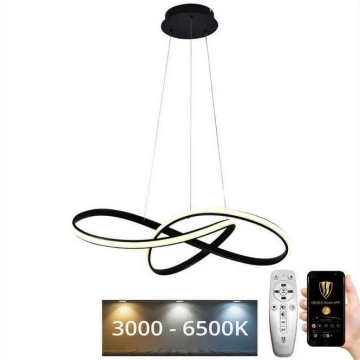 Lámpara de araña LED regulable por cable LED/70W/230V 3000-6500K negro + control remoto