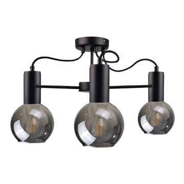 Lámpara de araña LIVA 3xE27/60W/230V negro