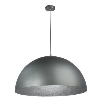 Lámpara de araña SFERA 1xE27/60W/230V Ø 35 cm gris/plata