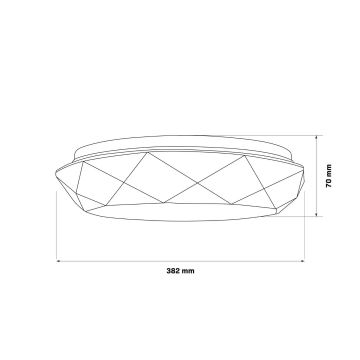 Lámpara de baño LED regulable GALAXY LED/48W/230V Ø 38 cm 3000-6000K IP44 + control remoto