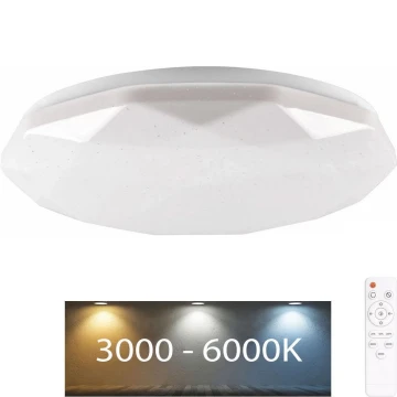 Lámpara de baño LED regulable GALAXY LED/48W/230V Ø 38 cm 3000-6000K IP44 + control remoto