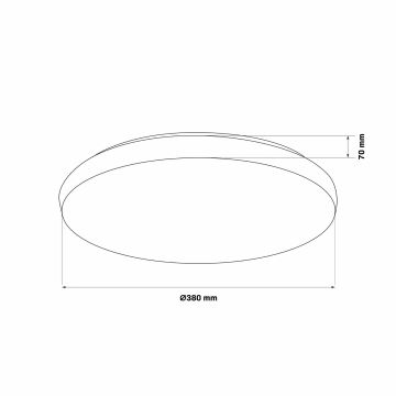 Lámpara de baño LED regulable PIRIUS LED/48W/230V Ø 38 cm 3000-6000K IP44 + control remoto