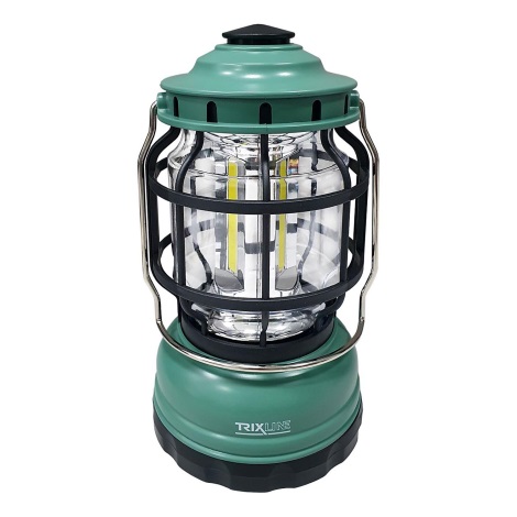 Lámpara de camping portátil LED regulable 3xLED/3W/3xAA IPX4 verde