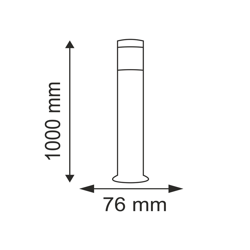 Lámpara de exterior OSLO 1xE27/10W/230V 1000mm IP44