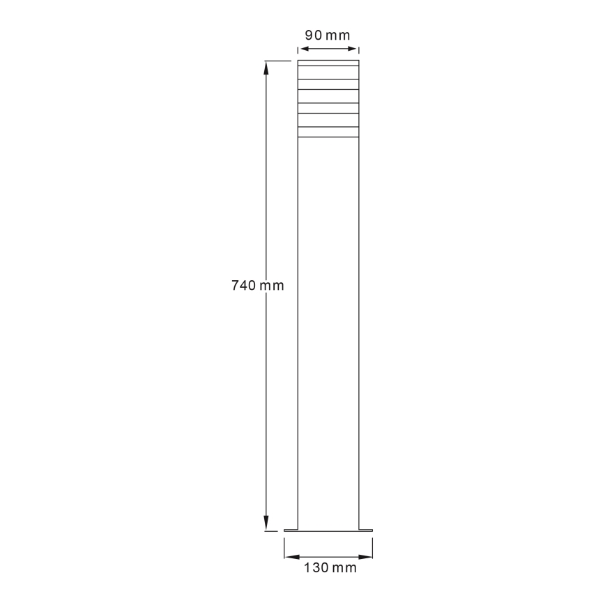 Lámpara de exterior TEKSAS E27/12W/230V IP44 74 cm