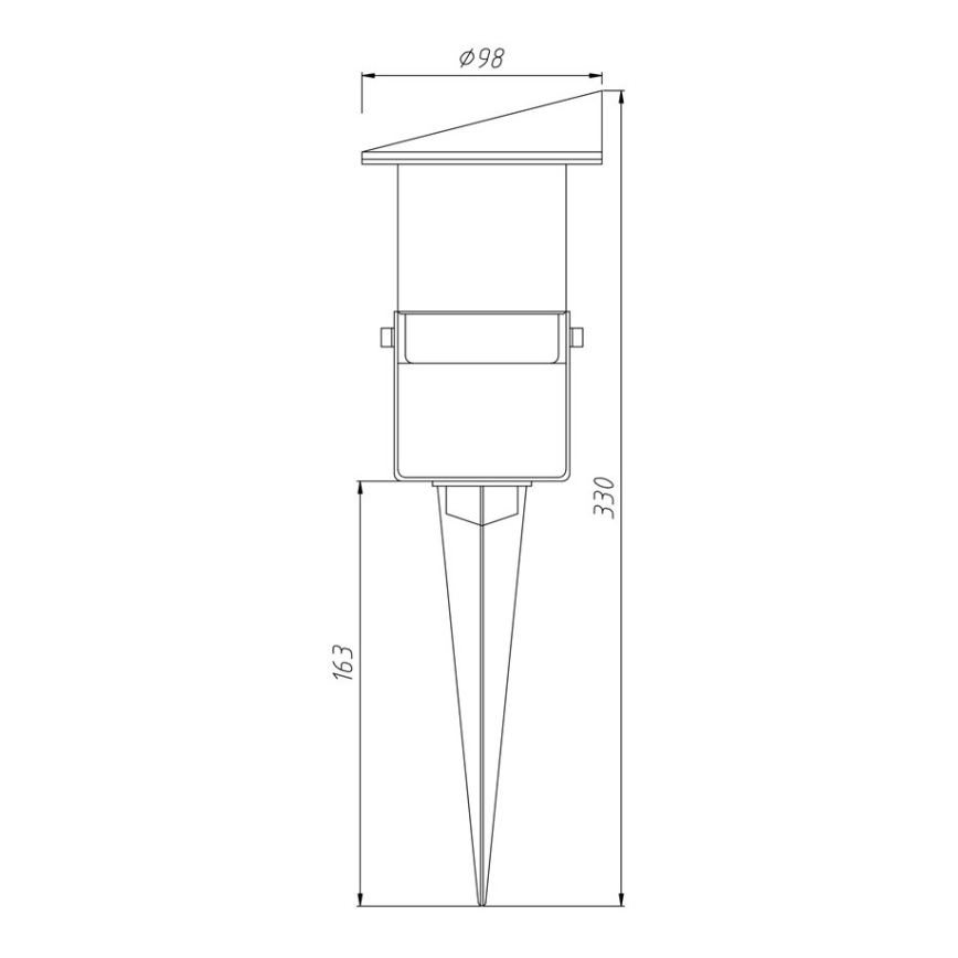 Lámpara de exterior VILO 1xGU10/60W/230V IP65 negro