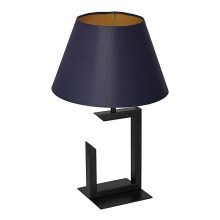 Lámpara de mesa 1xE27/60W/230V 45 cm azul/dorado