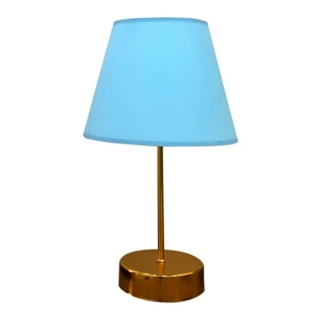 Lámpara de mesa 1xE27/60W/230V azul/cobre