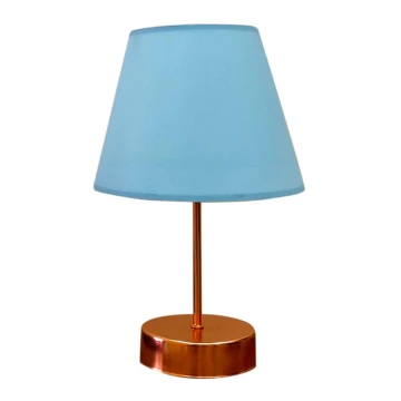 Lámpara de mesa 1xE27/60W/230V azul/cobre