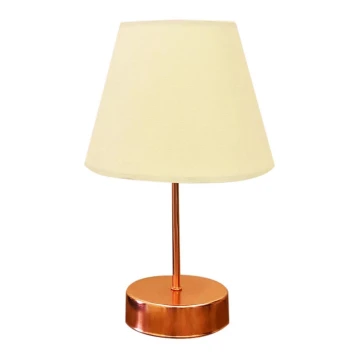 Lámpara de mesa 1xE27/60W/230V beige/cobre