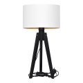 Lámpara de mesa ALBA 1xE27/60W/230V blanco/dorado/pino