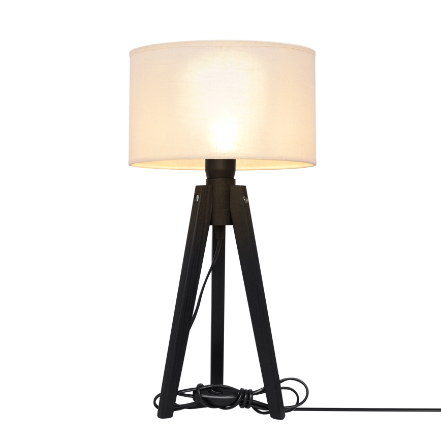 Lámpara de mesa ALBA 1xE27/60W/230V color crema/pino