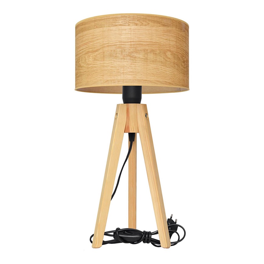 Lámpara de mesa ALBA 1xE27/60W/230V marrón/pino
