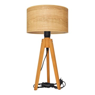Lámpara de mesa ALBA 1xE27/60W/230V marrón/roble
