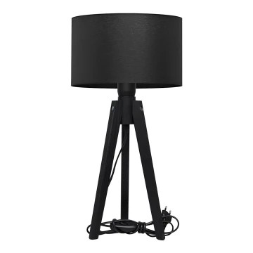 Lámpara de mesa ALBA 1xE27/60W/230V negro/pino