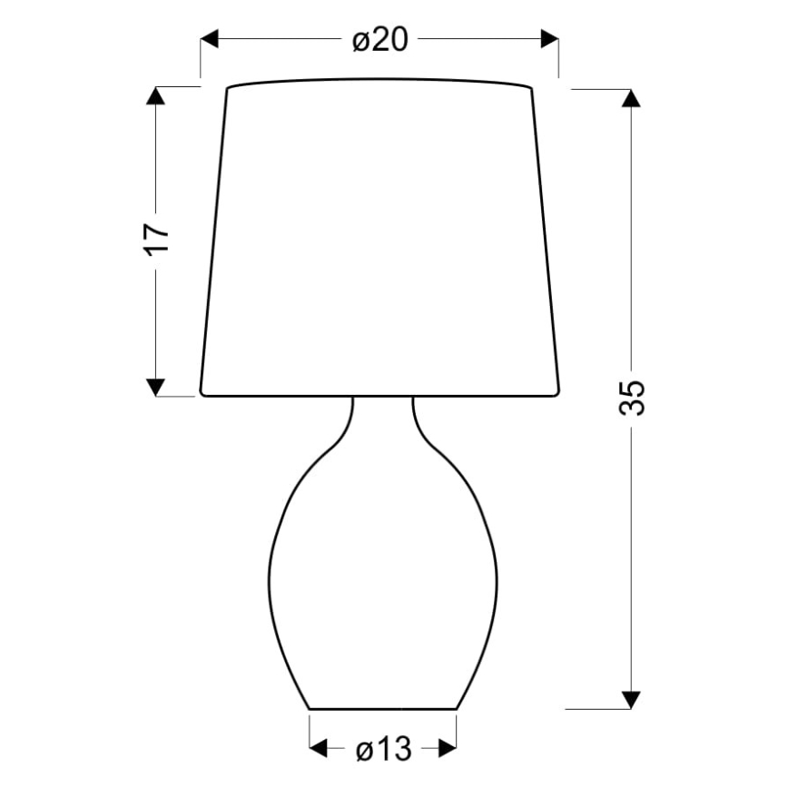 Lámpara de mesa AMBON 1xE14/40W/230V blanco