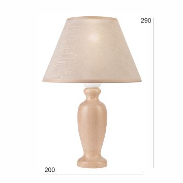 Lámpara de mesa AMFORA 1xE27/60W/230V beige/haya