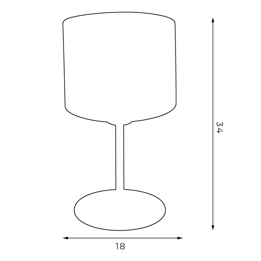 Lámpara de mesa ARDEN 1xE27/60W/230V diá. 18 cm blanco/dorado