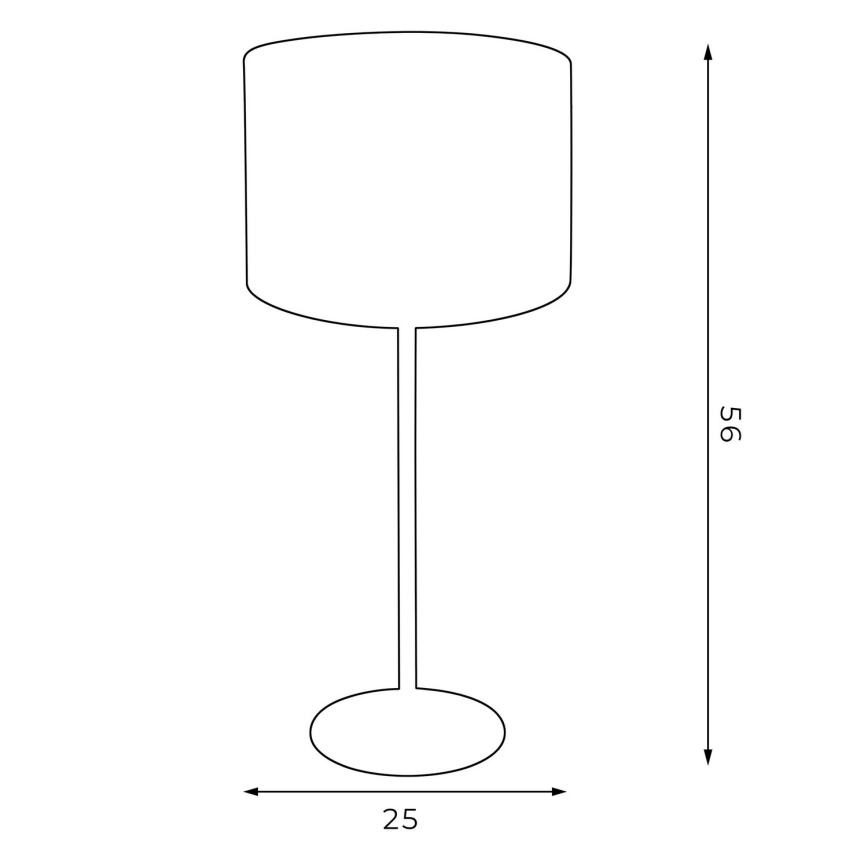 Lámpara de mesa ARDEN 1xE27/60W/230V diá. 25 cm blanco/dorado