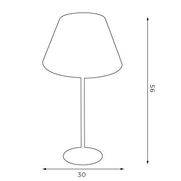 Lámpara de mesa ARDEN 1xE27/60W/230V diá. 30 cm blanco/dorado