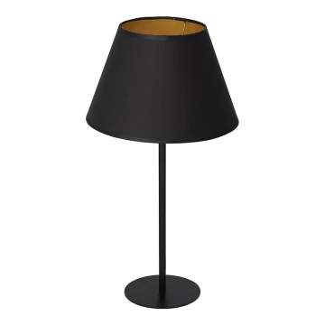 Lámpara de mesa ARDEN 1xE27/60W/230V diá. 30 cm negro/dorado