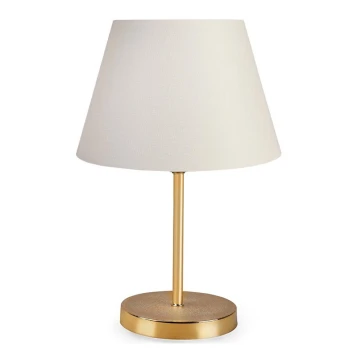 Lámpara de mesa AYD 1xE27/60W/230V blanco/dorado