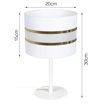 Lámpara de mesa CORAL 1xE27/60W/230V blanco