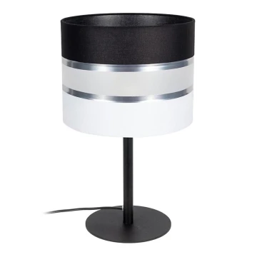 Lámpara de mesa CORAL 1xE27/60W/230V negro/blanco