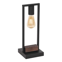 Lámpara de mesa HARD 1xE27/11W/230V madera/negro