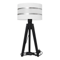 Lámpara de mesa HELEN 1xE27/60W/230V blanco/cromo/pino