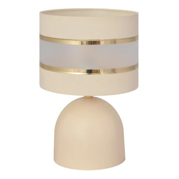 Lámpara de mesa HELEN 1xE27/60W/230V color crema/dorado