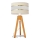 Lámpara de mesa HELEN 1xE27/60W/230V color crema/dorado/roble