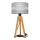 Lámpara de mesa HELEN 1xE27/60W/230V gris/cromo/roble