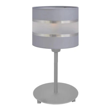 Lámpara de mesa HELEN 1xE27/60W/230V gris/plata