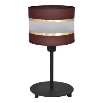 Lámpara de mesa HELEN 1xE27/60W/230V marrón/negro/dorado