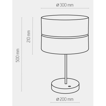 Lámpara de mesa HILTON 1xE27/25W/230V bronce/negro