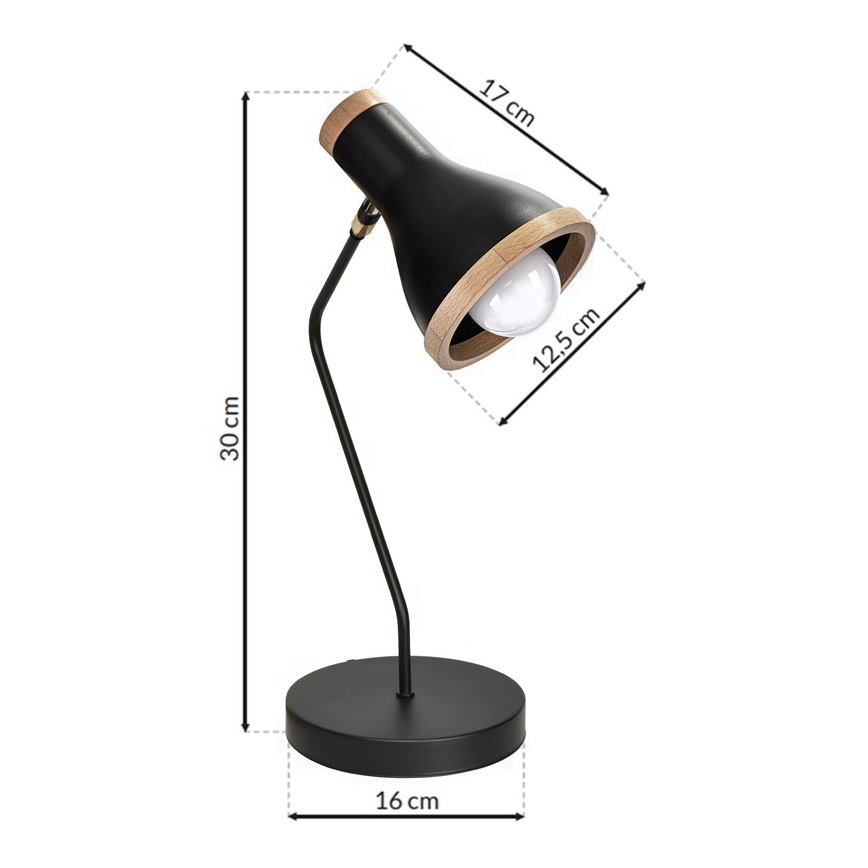 Lámpara de mesa HOLLY 1xE27/60W/230V