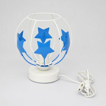 Lámpara de mesa infantil STARS 1xE27/15W/230V azul/blanco