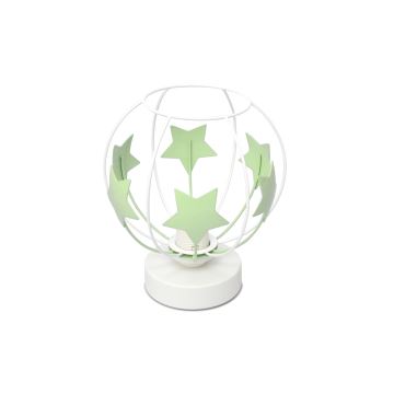 Lámpara de mesa infantil STARS 1xE27/15W/230V verde/blanco