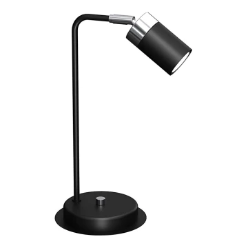 Lámpara de mesa JOKER 1xGU10/25W/230V negro/cromo brillante