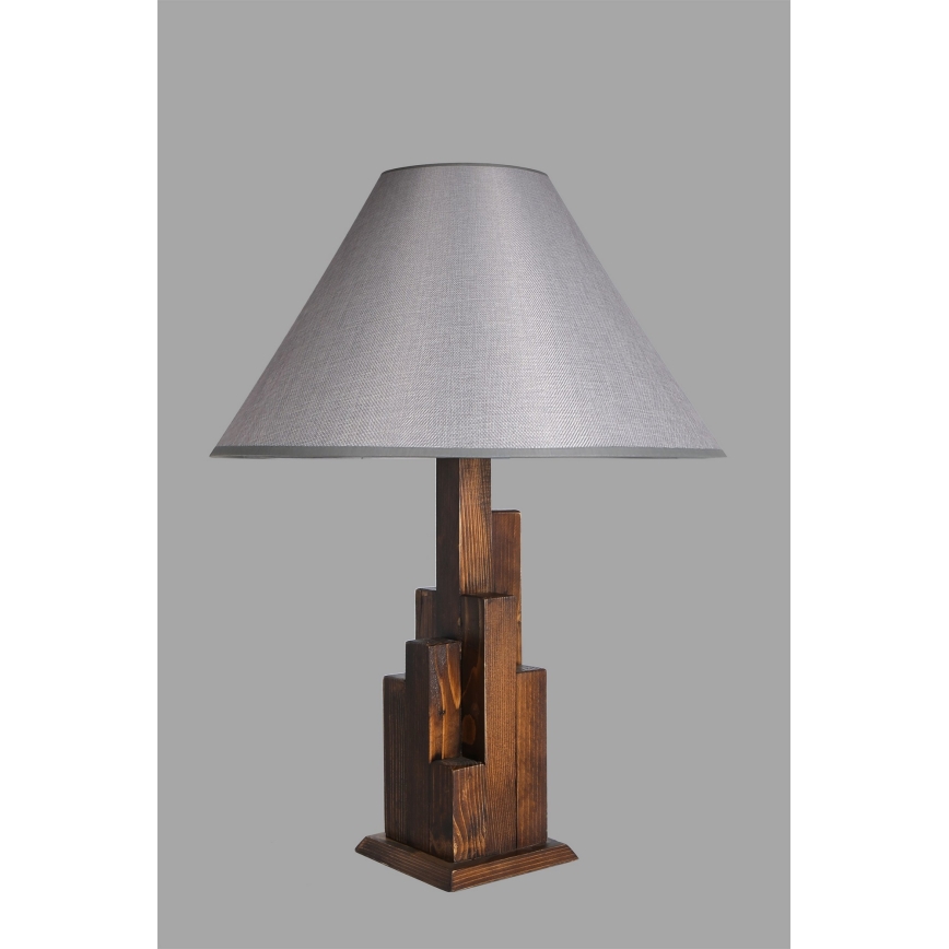 Lámpara de mesa KULE 1xE27/60W/230V gris/marrón