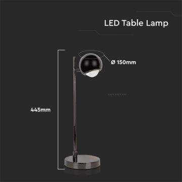Lámpara de mesa LED LED/5W/230V 3000K negro