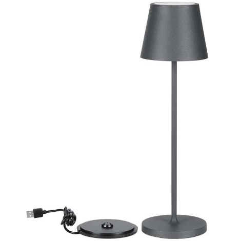 Lampe de table LED - 2W - 3000K - IP54 - Dimmable via le toucher -  Rechargeable - Lampesonline